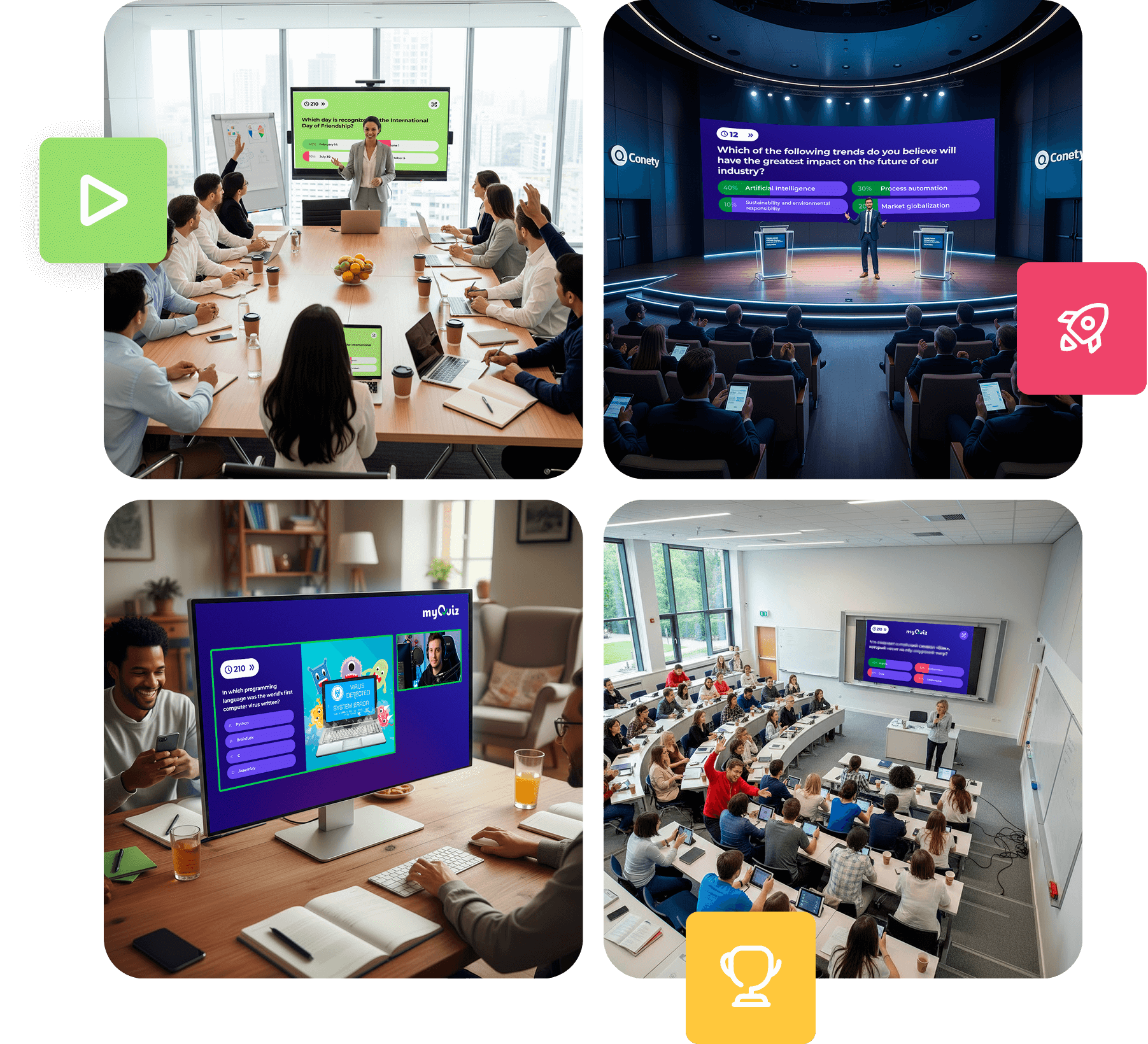 Tailored for all types of corporate events and trainings